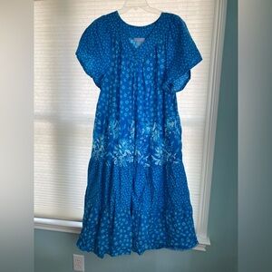 Only Necessities Teal Floral Dress